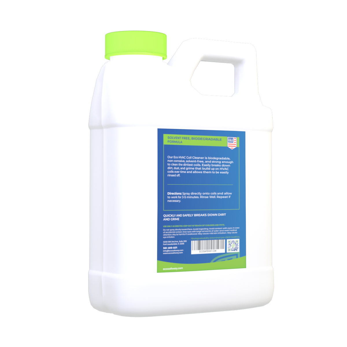 Eco Safeway aluminum-safe non-toxic condenser coil cleaner spray bottle for HVAC maintenance