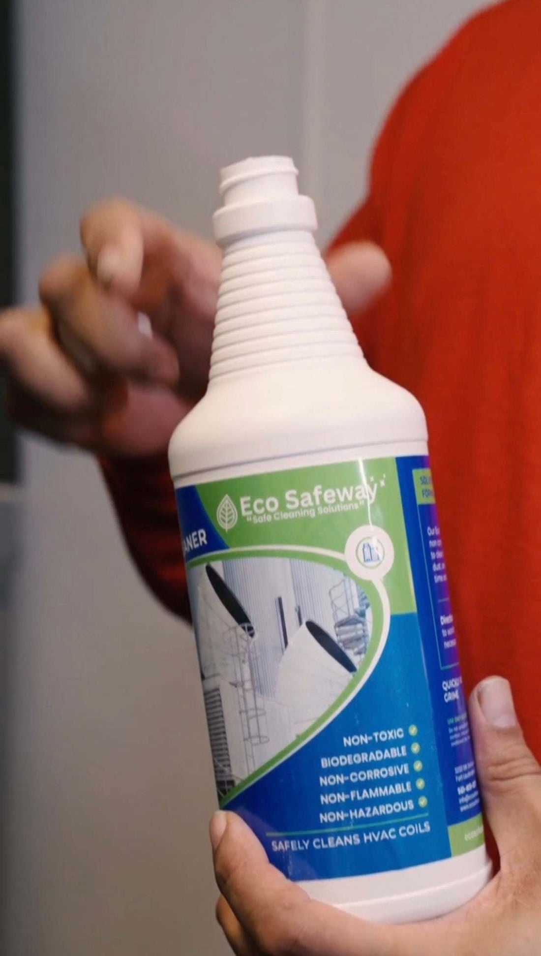 Hospital staff using eco-friendly cleaning supplies for sustainable cleaning programs in healthcare facility