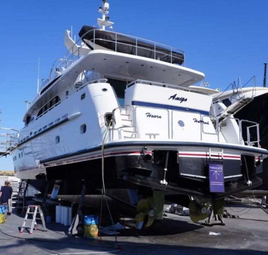 marine engine cooling system with Barnacle Buster alternative descaler product