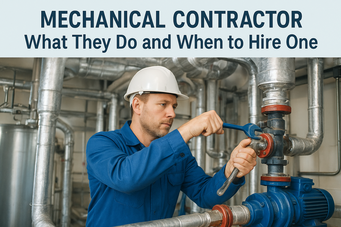 Mechanical Contractor: What They Do and When to Hire One