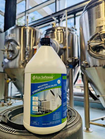 bottle of eco-friendly cooling tower descaling chemical for industrial cleaning and scale removal