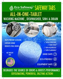 ALL IN ONE ENZYME TABLET for Washing Machine, Dishwasher, Sink and Drain