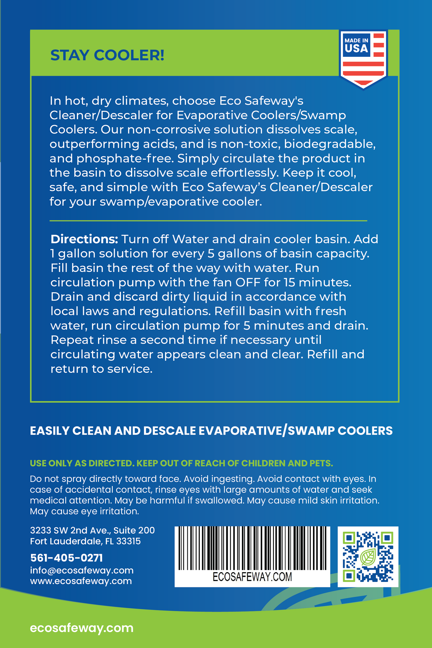 Evaporative Cooler & Swamp Cooler Cleaner (Eco-friendly)