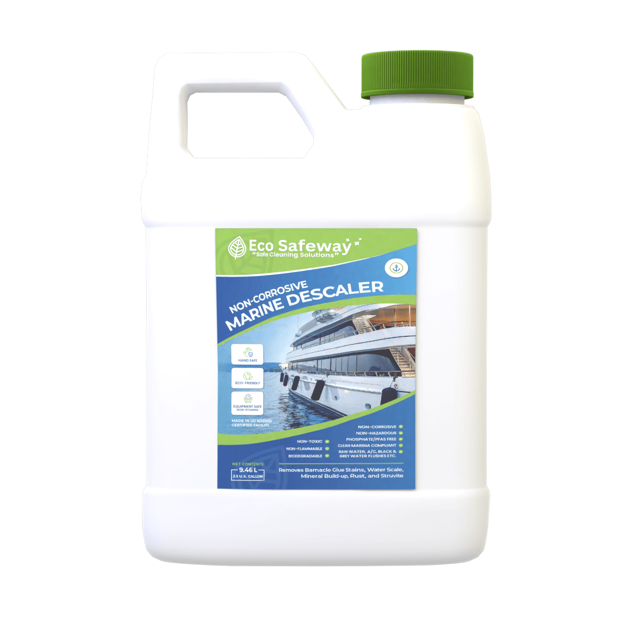 RAW WATER FLUSH, Non-Corrosive Marine Descaler