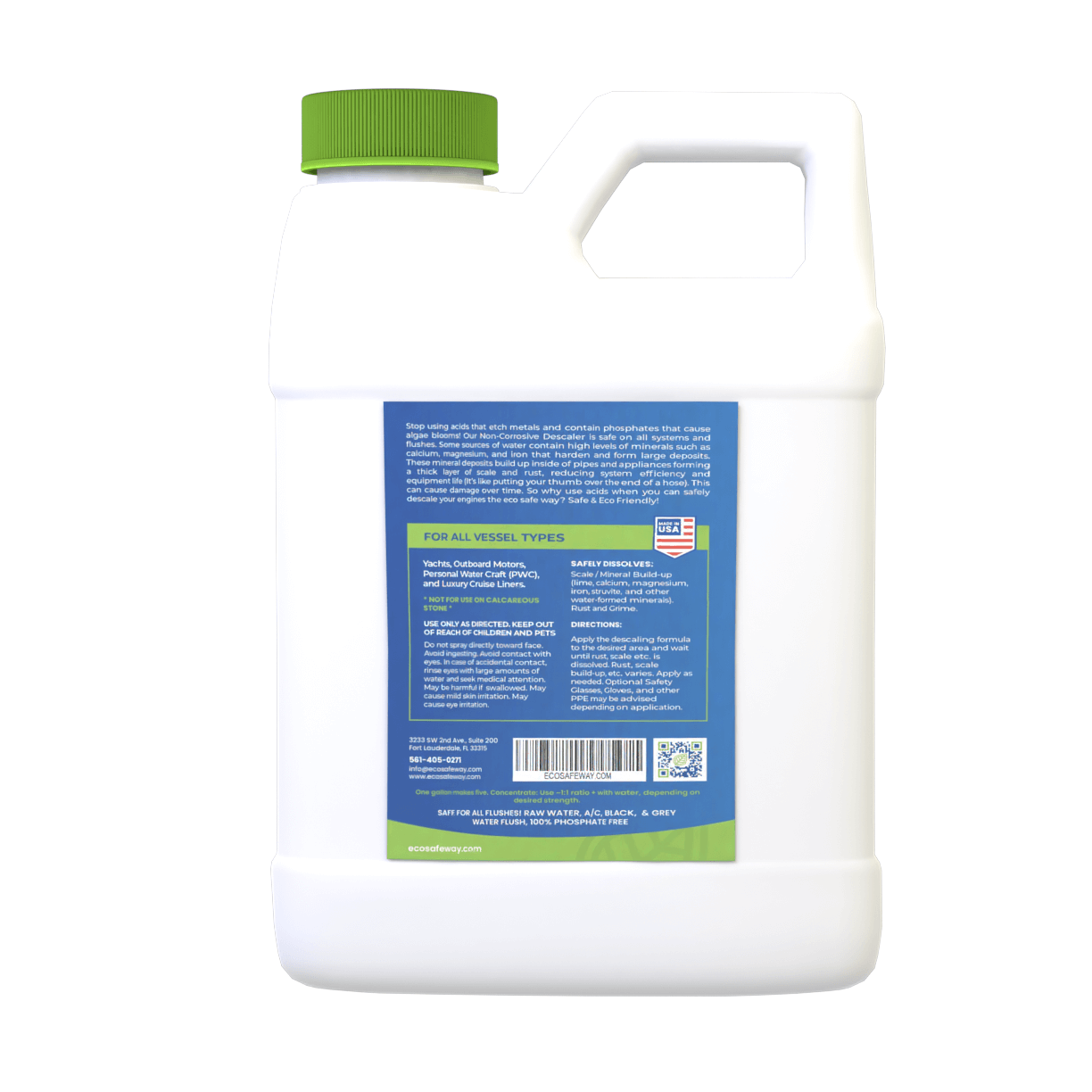 RAW WATER FLUSH, Non-Corrosive Marine Descaler