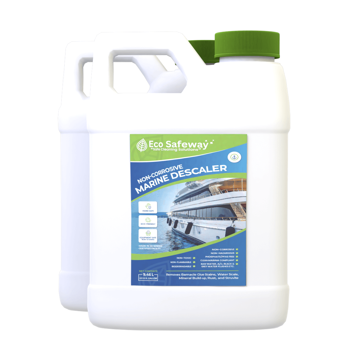 RAW WATER FLUSH, Non-Corrosive Marine Descaler