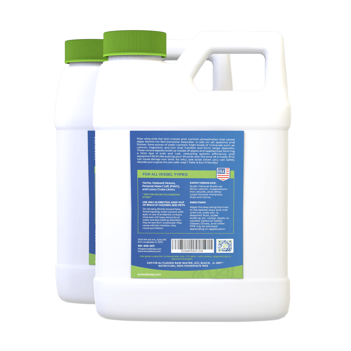 RAW WATER FLUSH, Non-Corrosive Marine Descaler