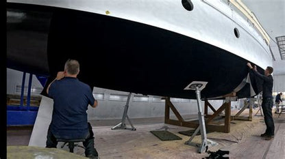 Bottom Paint Alternative: Finsulate® Fiber Antifouling Wrap (8 year warranty, certified installation)  Contact us for QUOTES.