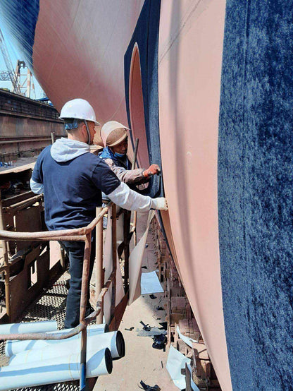 Finsulate antifouling wrap on yacht hull as bottom paint alternative