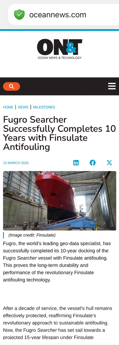 Finsulate Antifouling Hull Wrap (8-10 year warranty) Finsulate USA