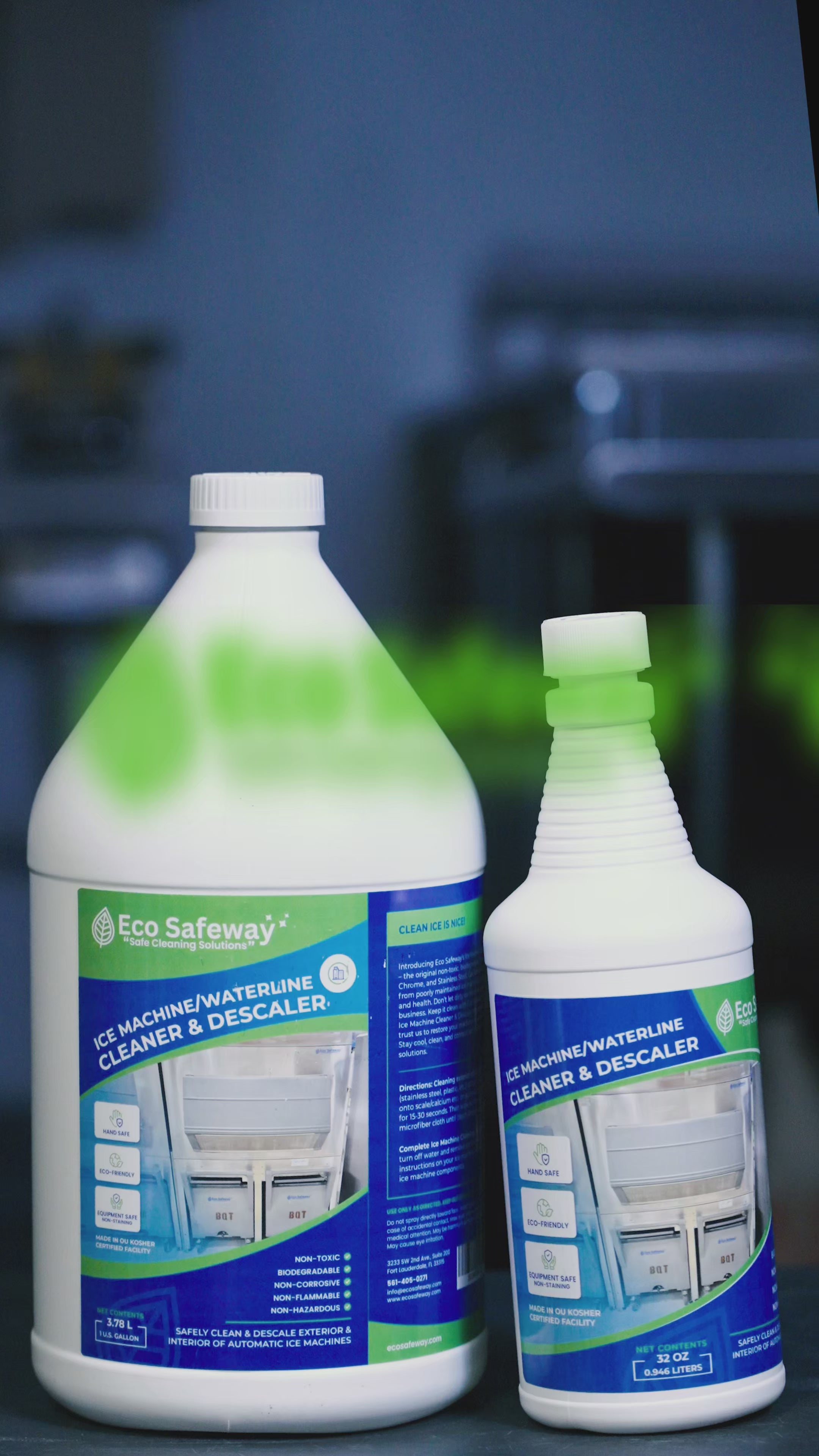 Non Corrosive Nickel Safe Ice Machine Cleaner Eco-Friendly